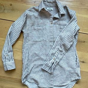 Madewell Flannel Striped Shirt XXS